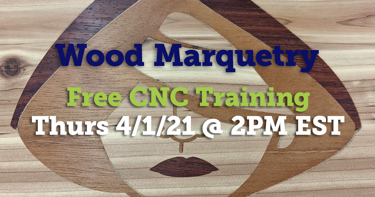 ShopBotTools's tweet photo. What is the difference between "inlay" and "marquetry"? Join us at this week's #VirtualShopBotWorkshop to learn the answer to that question and more.
Thurs, 4/1/21 at 2:00PM EST
Access info is available on our website: https://t.co/u5A3Cj96LC
#ShopBotCNC #CNCTraining https://t.co/CDSlH9oFDP