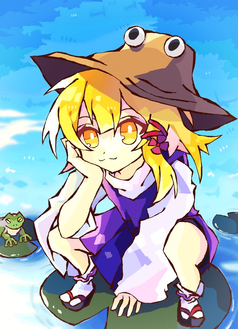 OhitsuArt's tweet photo. Finished my suwako fanart. I really can't draw water.. But I guess it isn't so bad in this drawing. I would give myself a 9/10 for this drawing #東方Project #touhou https://t.co/FuwFlcbVWd