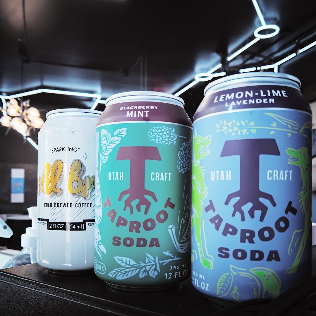 bluecopperslc's tweet photo. Have ya tried Taproot Soda yet? We carry their stuff at 2000 (plus they're handling the gold brew canning for us). Super choice ingredients with fresh, unique flavors and none of that added garbage. Soda for cool kids. Come try em! #pleaseenjoy #slccoffee https://t.co/odRNAf6w6n