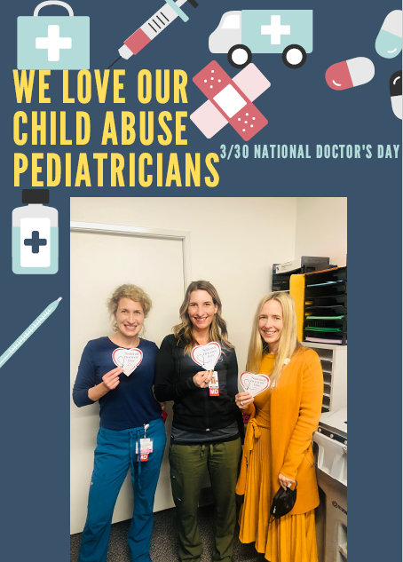 Today is National Doctor's Day! We appreciate all of our amazing Child Abuse Pediatricians!! 👩‍⚕️👩🏼‍⚕️🩺🩹Thank you for your hard work and dedication.  #NationalDoctorsDay #ChadwickCenter #ChildAbusePediatrician