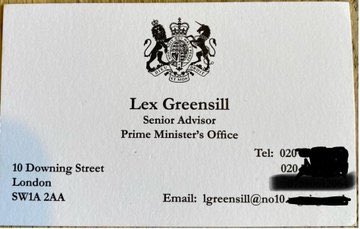 picture Lex Greensill Business Card the financier lex greensill had a