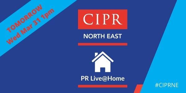 CIPR_NorthEast's tweet photo. #CIPRNE Live@Home returns tomorrow at 1pm with @Kate_bob hosting. Free to attend but members only - sign up via Eventbrite by 11 am tomorrow morning. See you there!
#networking #peertopeersupport #publicrelations
Register here:
https://t.co/tzTWP7GiCe https://t.co/XYZxyF63yS