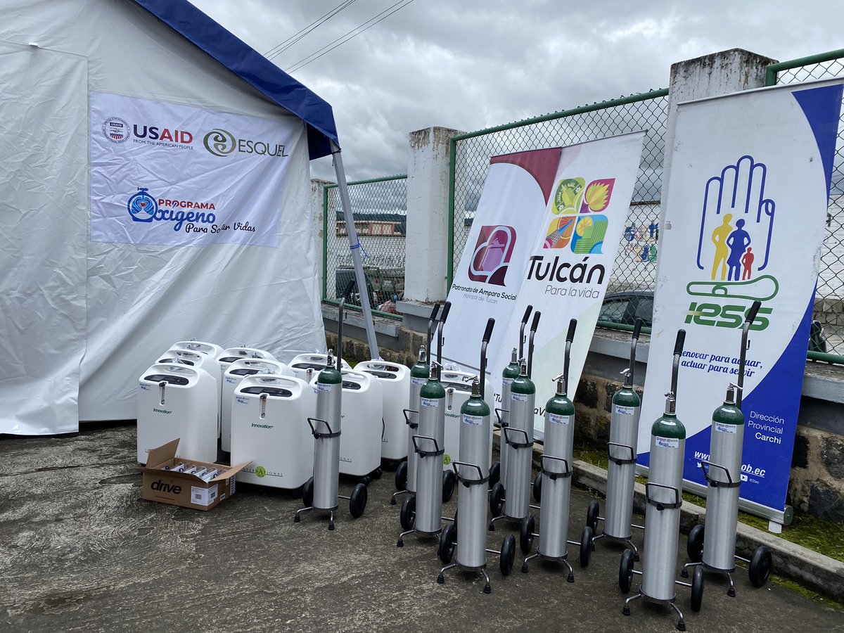GADMT04's tweet photo. Gracias a la cooperación interinstitucional hoy el #IESSCARCHI recibe equipos médicos para asegurar la provisión de oxígeno medicinal a personas afectadas por COVID-19.
@FundacionEsquel @USAIDEcuador @IESSec https://t.co/z2vRHWGcwn