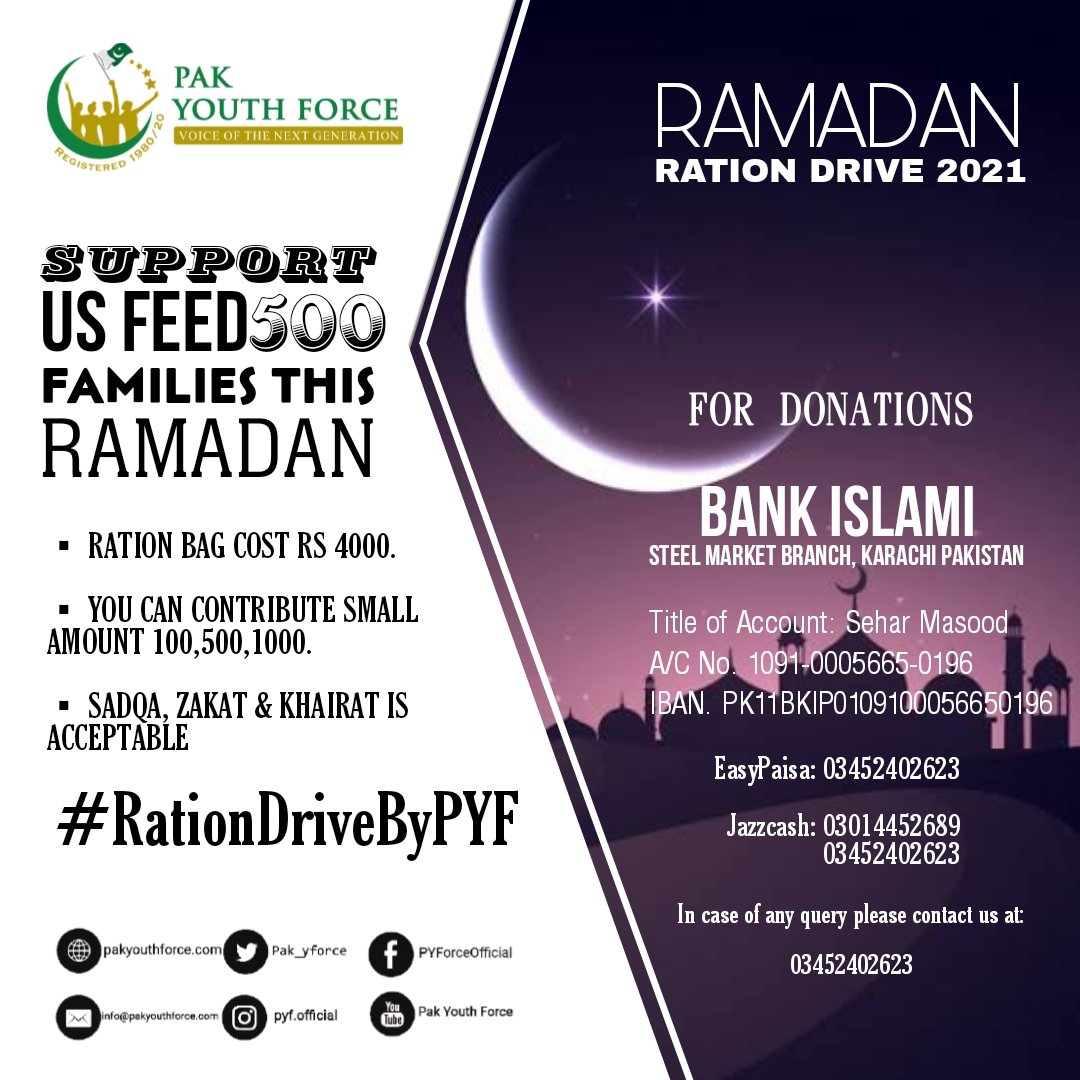MahzaibSajjad's tweet photo. May ALLAH give us more strength to feed the hunger Ameen.

#RationDriveByPYF https://t.co/bqEiidbLG0