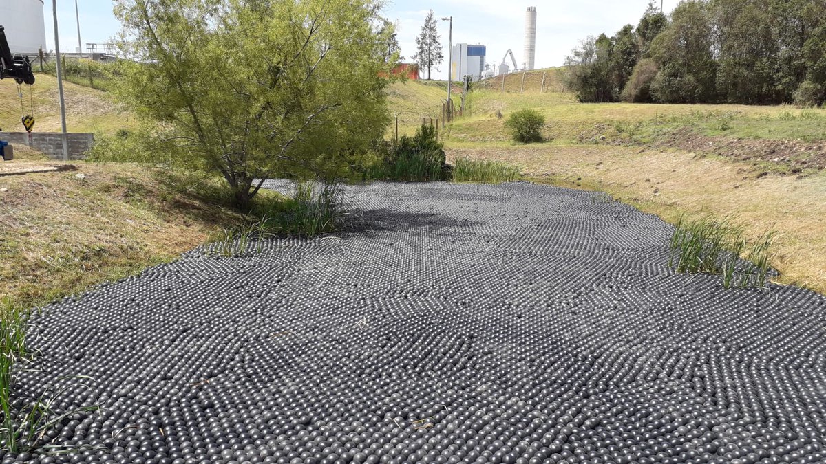 BarrierBall's tweet photo. Esta vez a Uruguay! Este nuevo proyecto de 
@BarrierBall permitirá a esta importante planta de celulosa cumplir con sus compromisos medioambientales.
#Agua #MedioAmbiente #olores #algas #evaporación #fauna https://t.co/ZRVKP1qPaF