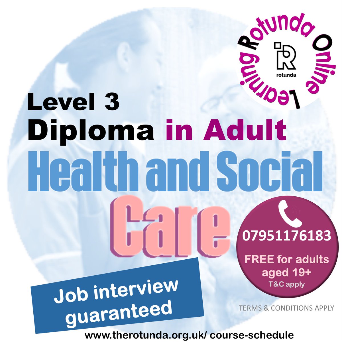 RotundaLtd's tweet photo. FREE Level 3 Diploma in Adult Care📣*

This qualification is aimed at anyone who wants to work in the growing adult health &amp; social care sector. 

Reserve your April start:
☎️ 07951176183
Online:
https://t.co/HqG5vte5Zj

JOB INTERVIEW GUARANTEED

*Free for 19+#LiverpoolCityRegion https://t.co/reEwB0v1pQ