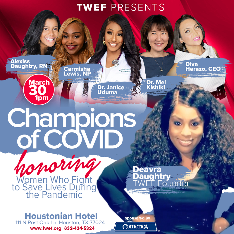 _TWEF's tweet photo. We are honoring champions of COVID! These women have fought to save lives during the pandemic! #womenshistorymonth #Herstory https://t.co/0gMiLCZLyO