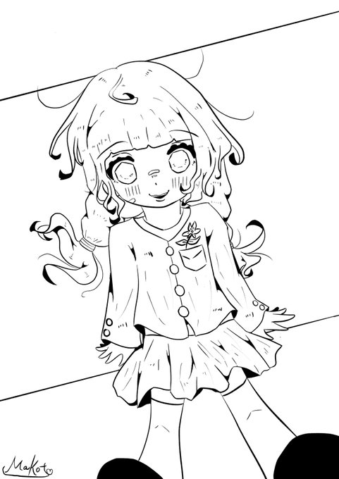 線画を置いといたらフォロワーさんが塗ってくれるかもしれないのtwitterイラスト検索結果