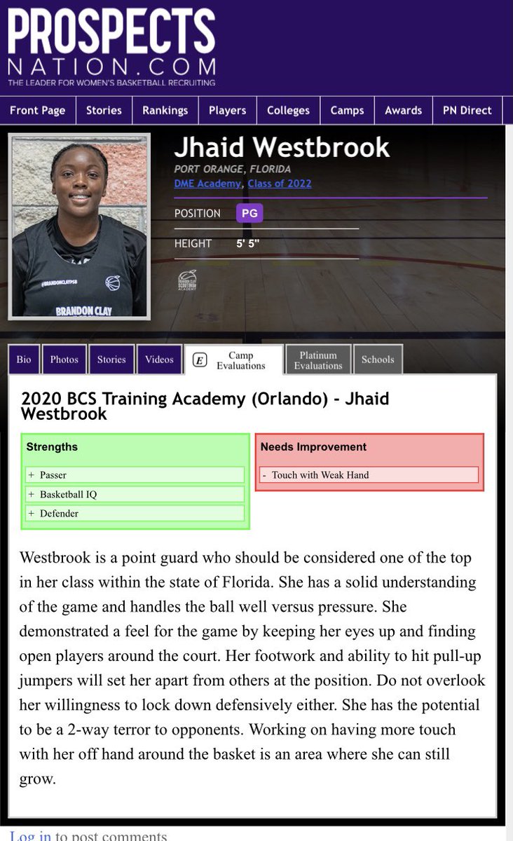 Thank you for the Honest Evaluation @JLHemingwayPSB. I’m working hard to get better. <a href="/DMEACADEMYGBB/">DME Academy Girls Basketball</a>