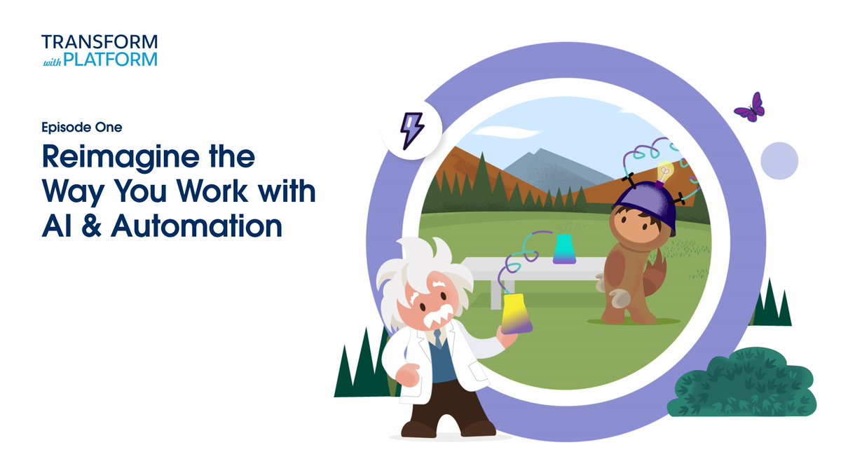 SalesforceforIT's tweet image. 📺 Tune in to the 1st episode of #TransformWithPlatform to see how you can transform complex processes into dynamic, industry-relevant experiences using Einstein Automate. 👀 Watch it live NOW!