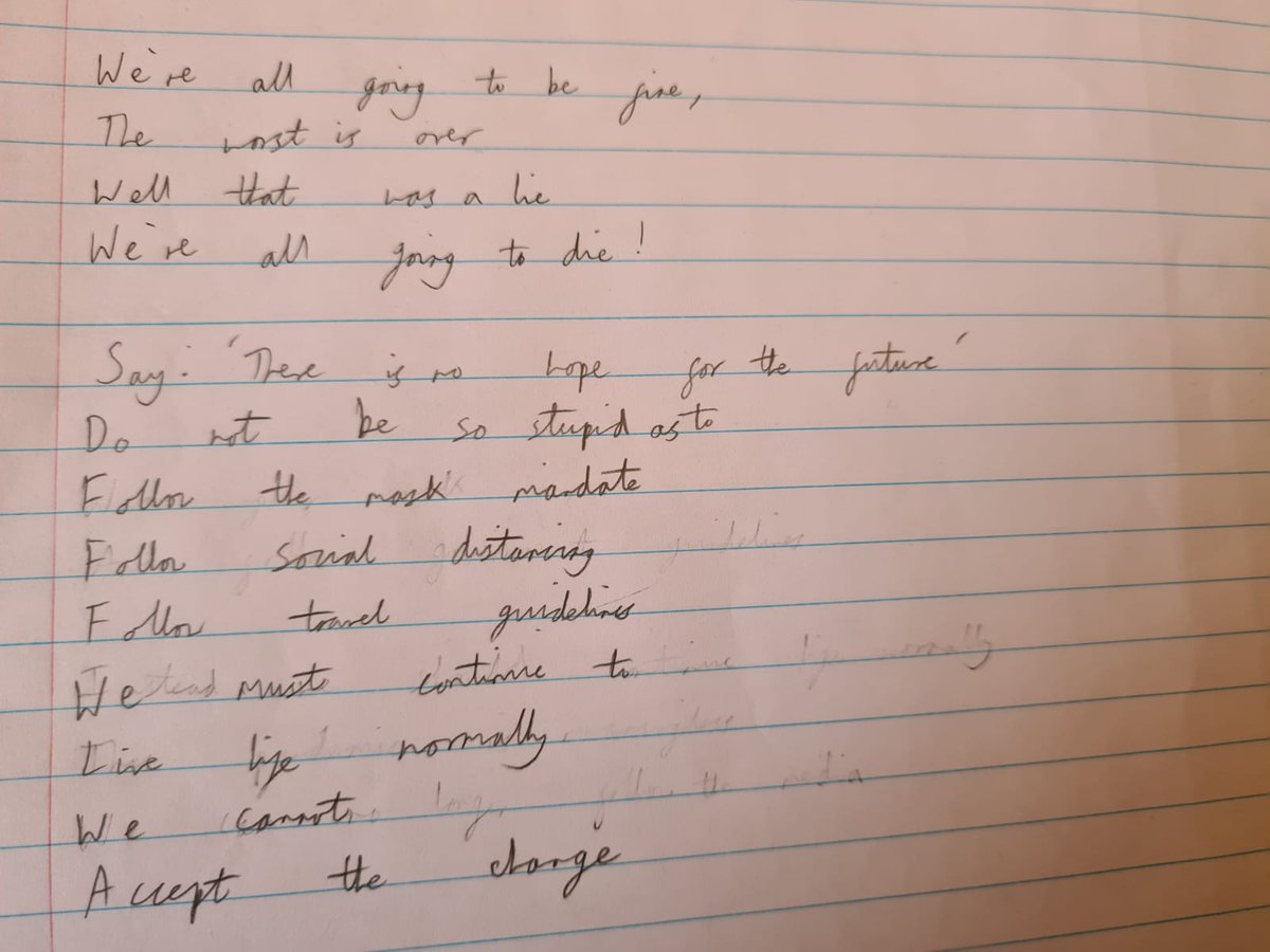 BVGS_English's tweet photo. Y9 used Brian Bilston's poem Refugees as inspiration for their own writing. Remember to read from top to bottom &amp; then in reverse. https://t.co/yeoEFQ2gRi