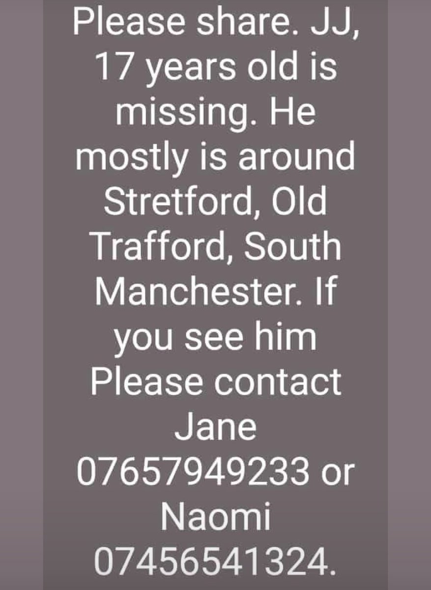paulene44TTS's tweet photo. Please could my followers RT this, he is my cousins son. Please come home JJ ❤🙏 https://t.co/gSxtWj1FlT