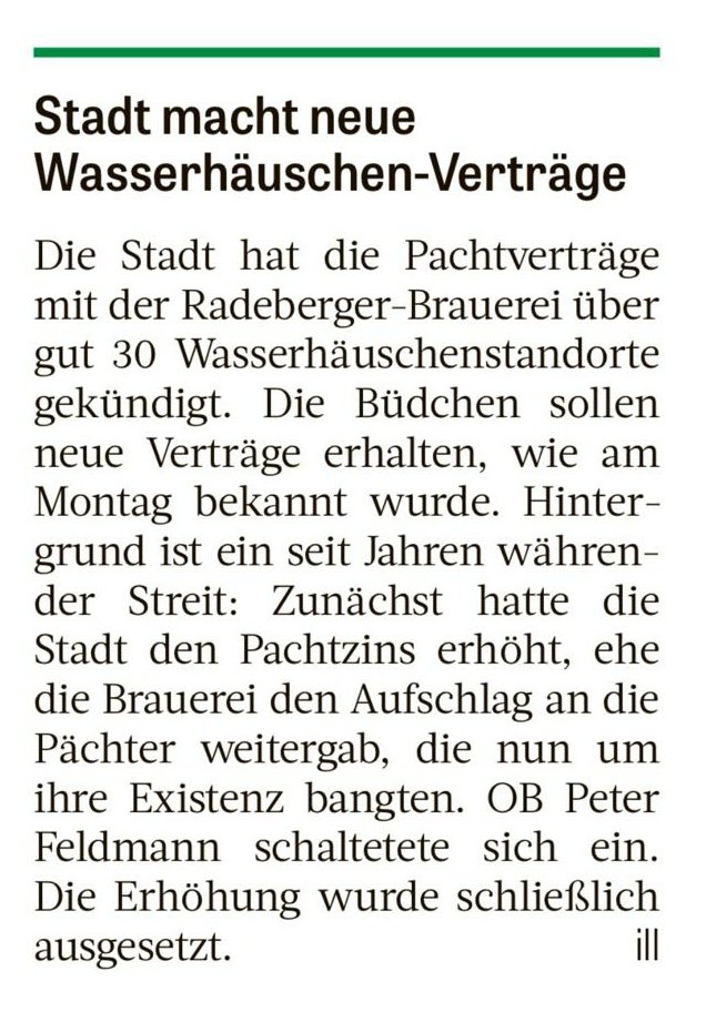 Linie_11's tweet photo. Neuigkeiten für die Wasserhäuschen Betreiber: Nach den geplanten (und in der Folge ausgesetzten) Pachterhöhungen 2018 war es lange still um das Thema.
Nun wurde eine Lösung seitens der Stadt gefunden: 1/2 https://t.co/f4emo5WCR2
