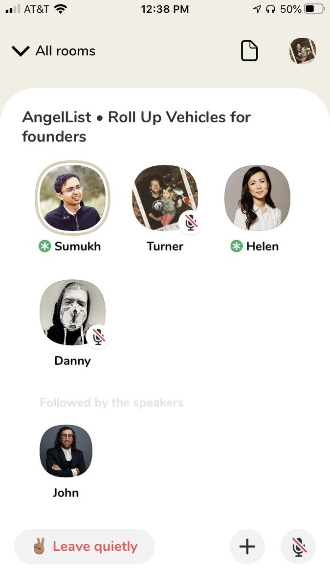 TurnerNovak's tweet photo. Good discussion in the Clubhouse room on AngelList’s new product https://t.co/63CWieM0PL
