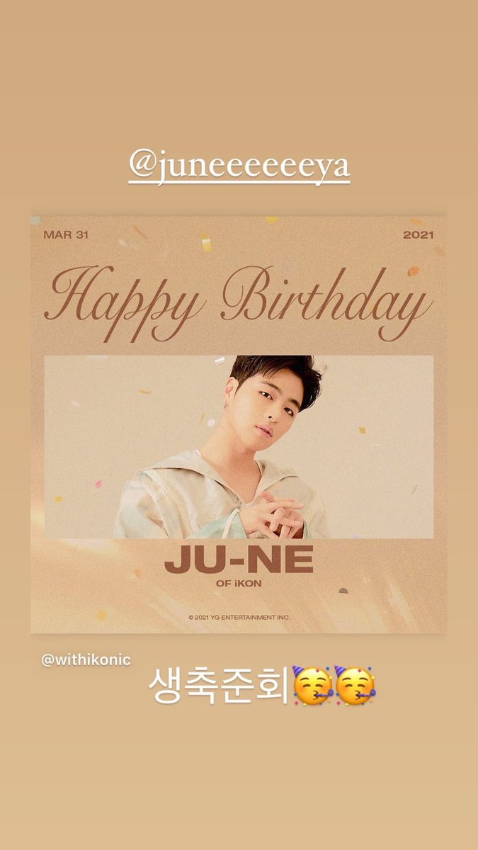 iKON_Global's tweet photo. [INSTAGRAM] YGX CEO/Director/Choreographer Instagram Story update 310321

생축준회🥳🥳

GOLDEN VOICE JUNHOE
#EtherealJunhoeDay
#3월의_마지막이_준회라서_고마워 https://t.co/eUdbvuySbc