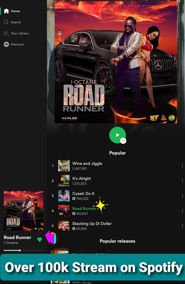 jahkooks_blaze's tweet photo. 🚨🎶I-Octane - RoadRunner 🎶 is now available on all streaming platforms #iTunes #Spotify #AppleMusic #Deezer and many more!🔥🚀

Stream: https://t.co/ERdXLIjSTe

Produced by Blaze It Up Productions &amp; Carlos Records

Distributed by: #Hapilos https://t.co/R2a1Xoqfwm https://t.co/8nZtxNbzqJ