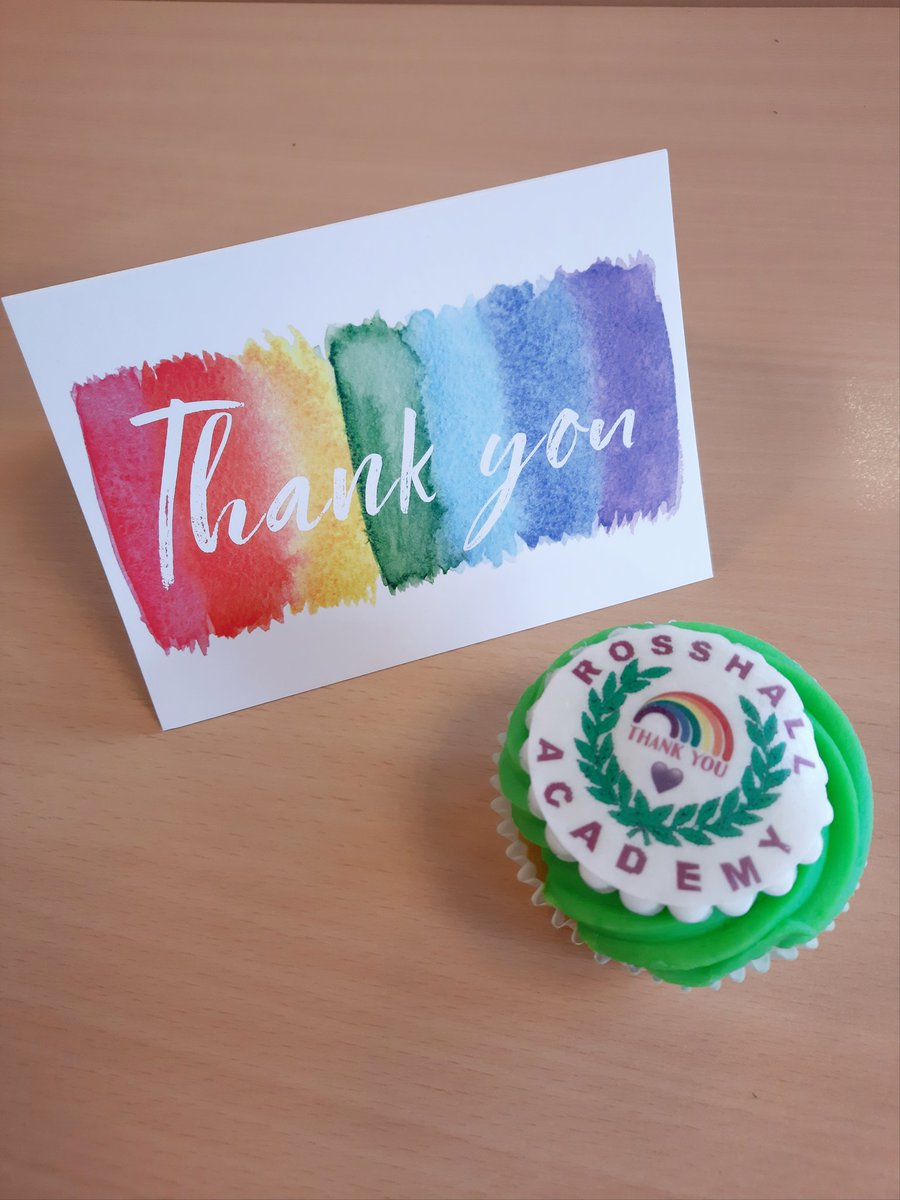 MrsMariaGomez1's tweet photo. It's the little things that count the most 🧁 Thanks for lifting us up &amp; make us feel valued, even in the strangest of times 🌈 #SLT #rosshallacademy #yummy #rosshall #rainbowsallaround https://t.co/c9F98DcWiO