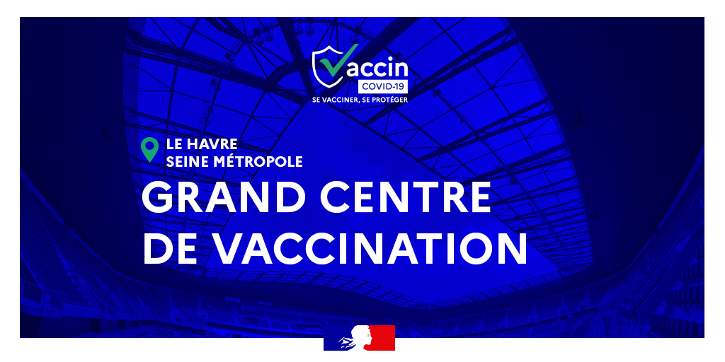 LH_LeHavre's tweet photo. #COVID19 Prenez RDV (obligatoire) au centre de #vaccination du @StadeOceane
À compter du mardi 30/03, les RDV sont ouverts :
💻 Sur https://t.co/62jv4cJEJA
☎️  en appelant l’@ars_normandie au 02 79 46 11 56 ou le 0 800 009 110
▶️ https://t.co/Ra8r7Gk3sU https://t.co/cQXnCT1V33