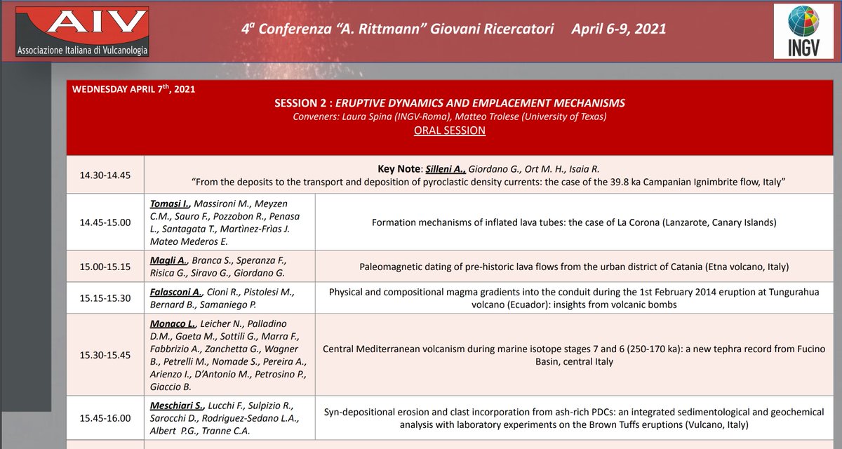 I'm so glad to be the Key Note Speaker at the 4th A. Rittmann conference for young researchers (thanks to Laura Spina and <a href="/TroleseMatteo/">Matteo Trolese</a>). There's still time to sign up for it (deadline 1st April) at aivulc.it/it/
See you there!
<a href="/AIVulcan/">Vulcan AI</a> <a href="/INGVvulcani/">INGVvulcani</a>