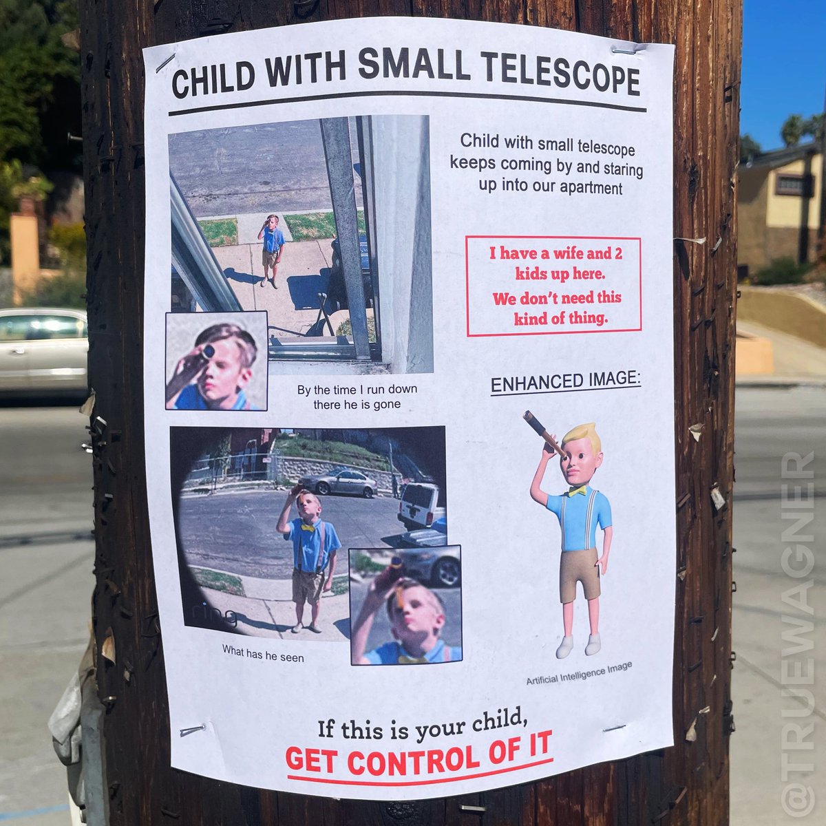 A local child has an issue.