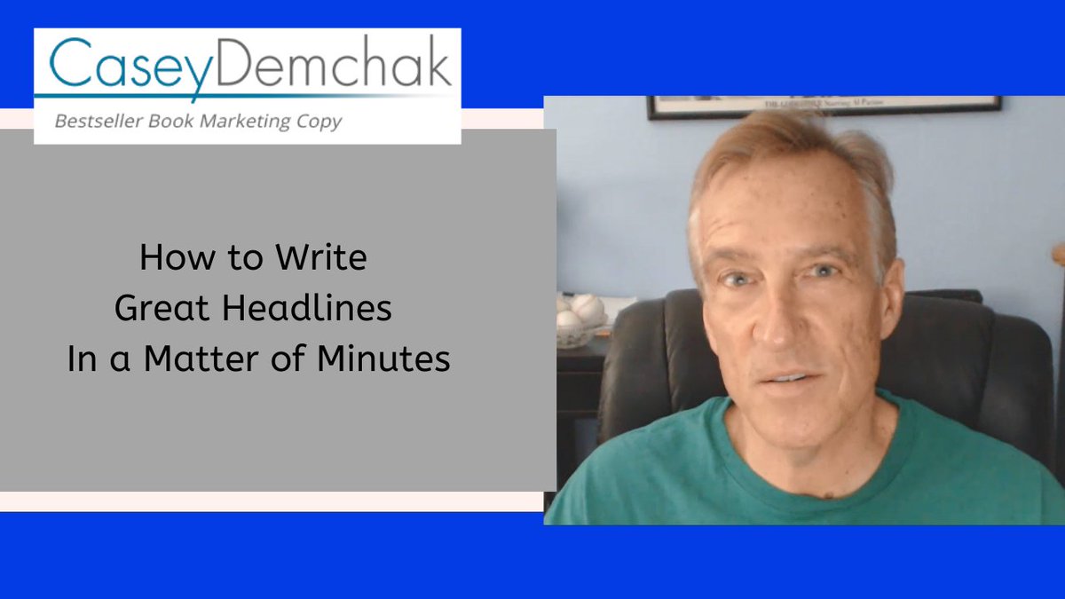 caseydemchak's tweet photo. Writing great #BookPromotion headlines is easier than you think. And you don’t have to be clever and zippy. Find out how simple it is to write great headlines that grab and engage book buyers. https://t.co/T0cOfZK1MT
#Bookmarketing #IndiePublishing #BookBoost #Authors https://t.co/jB9Zh273mL