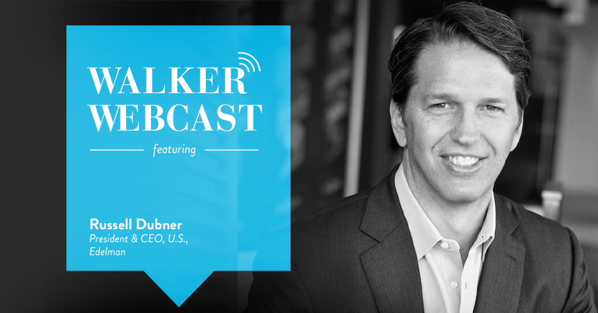 EdelmanUS_'s tweet photo. 💻 March 31, 12:30pm ET: Edelman U.S. CEO @russelldubner joins the @WalkerDunlop Walker Webcast for a discussion on how the pandemic changed everything - where we work, how we live, &amp; what we consume - and the impact on communications strategies. Register: https://t.co/KHrCbV2OFq https://t.co/IkBm1sBNTY