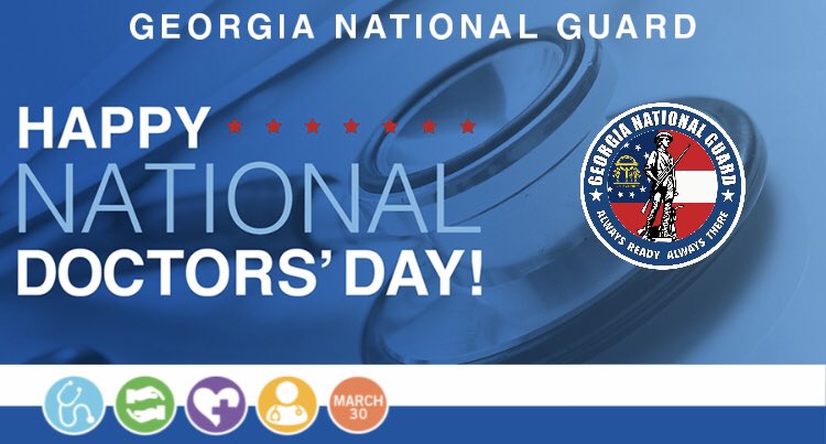 GeorgiaGuard's tweet photo. Since the outbreak of COVID-19, it has not been easy on our healthcare professionals. On this #NationalDoctorsDay we say thank you to doctors across the country for helping us build a healthier nation. #InThisTogether #GuardYourHealth https://t.co/7Muj2nLVL4