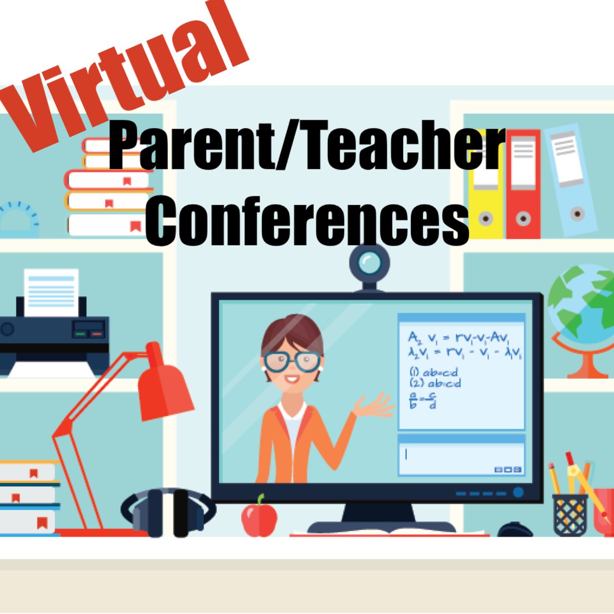 Virtual Parent Teacher Confrences on April 21, 2021, from 5-7 p.m. Sign Up - Please fill out the form - Use this link to reserve a specific time with your students teacher: docs.google.com/forms/d/e/1FAI…