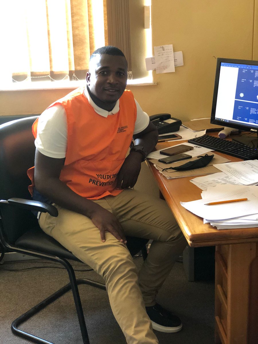 GautengY's tweet photo. Gauteng Provincial Youth Crime Prevention Desk Chairperson Ntuthuzelo Tsiki Mpambani visited Germiston Police station and getting ready for back to school program @cci_network @GautengBoard @GP_CommSafety @SAPoliceService @EkSeYouth @FaithMazibukoSA @union_southern @Lesufi https://t.co/cfz7mYI1OC