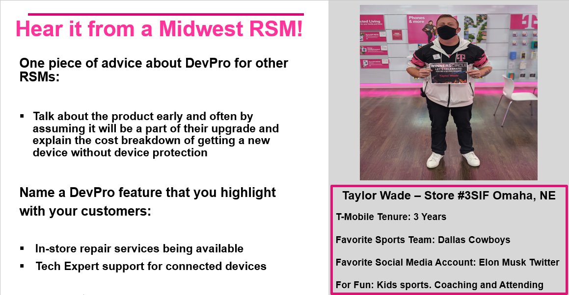 Gotta give a shout out to <a href="/only1twade/">Taylor Wade</a> today for being a top Device Protection performer. Nice work Taylor! #hearitfromaRSM @mirandajostark <a href="/pedrobyers1/">Pedro Byers</a> @SC_Trotta