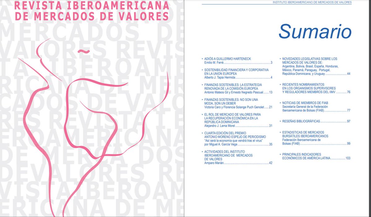 AlejandroLama30's tweet photo. Les comparto el artículo "El rol del mercado de valores para la recuperación económica en R.D." y una reseña de las novedades normativas durante el último cuatrimestre del año, publicados en la última versión de la Revista Iberoamericana de Mercados de Valores ... (1/2) ... https://t.co/BhUovQlMFT