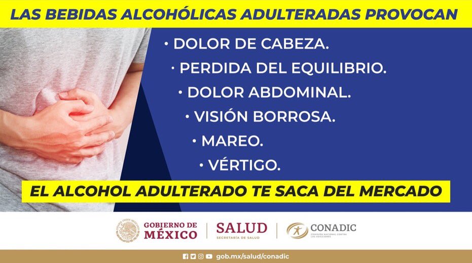 capa_II's tweet image. ¿Encontraste bebidas alcohólicas baratas? Te sugerimos tener cuidado, pues pudiera tratarse de alcohol adulterado. #CuidaTuSaludMental