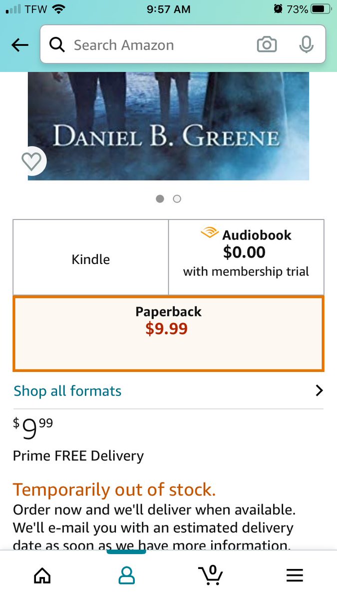 jazin1980's tweet photo. ⁦@DanielBGreene⁩ congrats on selling enough to be out of stock good sir hopefully amazon can get it replenished soon https://t.co/TUfpof3LF3