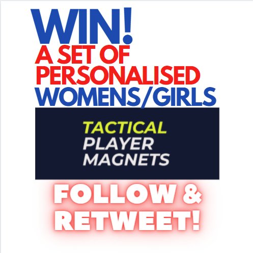TacticalMagnets's tweet photo. 🚨WIN! A SET OF WOMENS/GIRLS TACTICAL PLAYER MAGNETS🚨

To celebrate the fantastic new TV deal for Womens Football, we are giving away a personalised set of womens/girls coaching magnets. Feel free to tag any womens/girls teams or coaches👍 

⚽️Just RETWEET &amp; FOLLOW to enter!!!⚽️ https://t.co/Dwwr12MKYJ