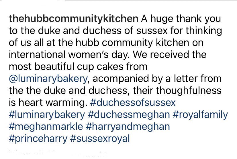 freepeeper's tweet image. God bless the Hubb. ❤️❤️ 🧁🧁 🍰 #MeghanMarkle #TogetherCookbook #HubbCommunityKitchen @LuminaryBakery