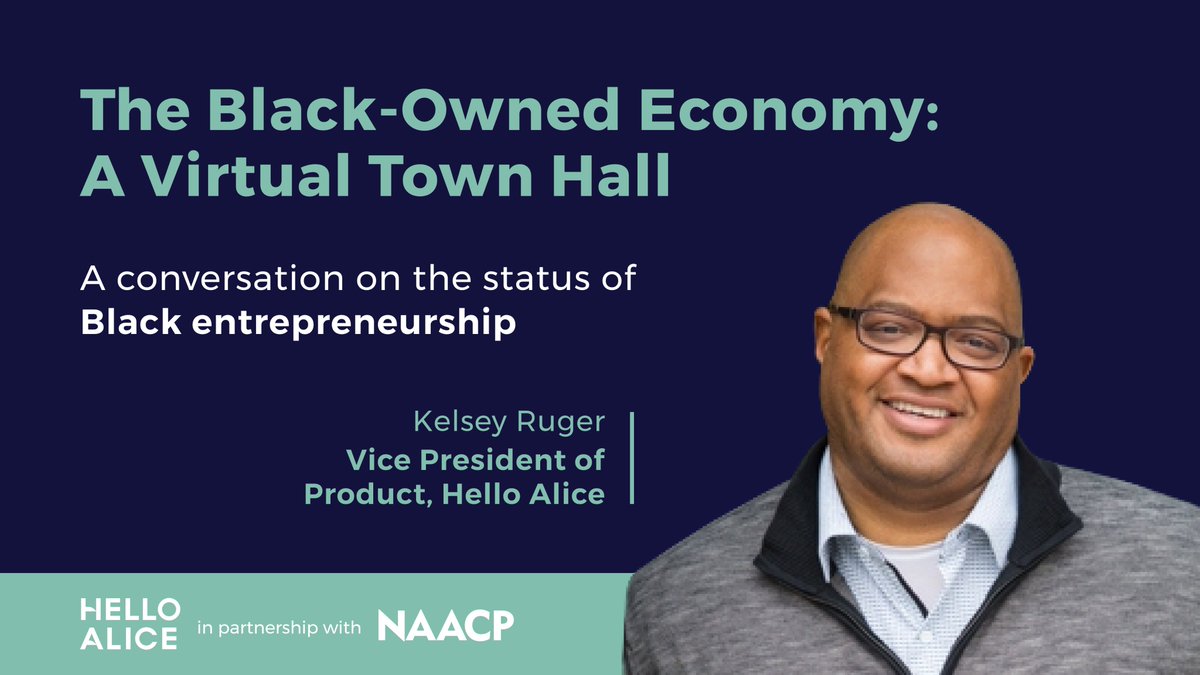 carolynrodz's tweet photo. Join us for a virtual town hall at 1:30 p.m. ET on April 1 to discuss the state of Black entrepreneurship with @DerrickNAACP of @NAACP, Tamika Fletcher of @EarthsNectar, @kenziecreative of @HelloAlice, and Lawrence P. Bancroft of Bivium Capital Partners! https://t.co/DUXW8FrLNx https://t.co/rsKIaNj2pw