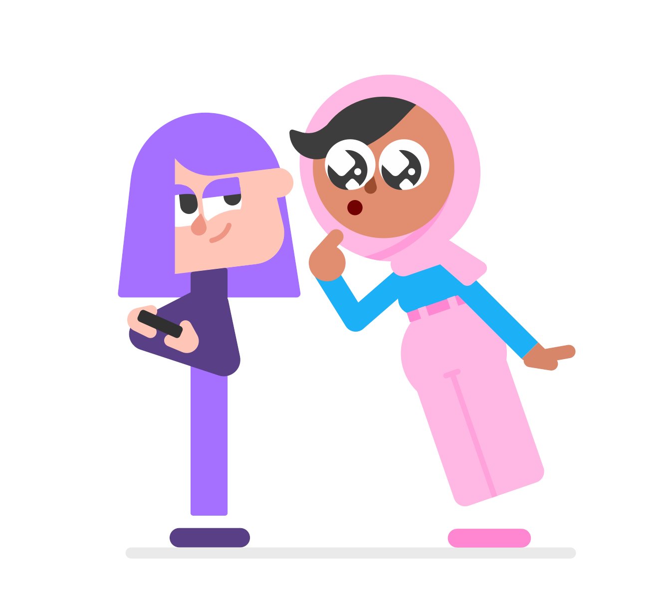 Duolingo on X: If Lily and Zari were houses…. tell us we're wrong.  💜🖤💕💙 t.cotT1Fpia7mB  X