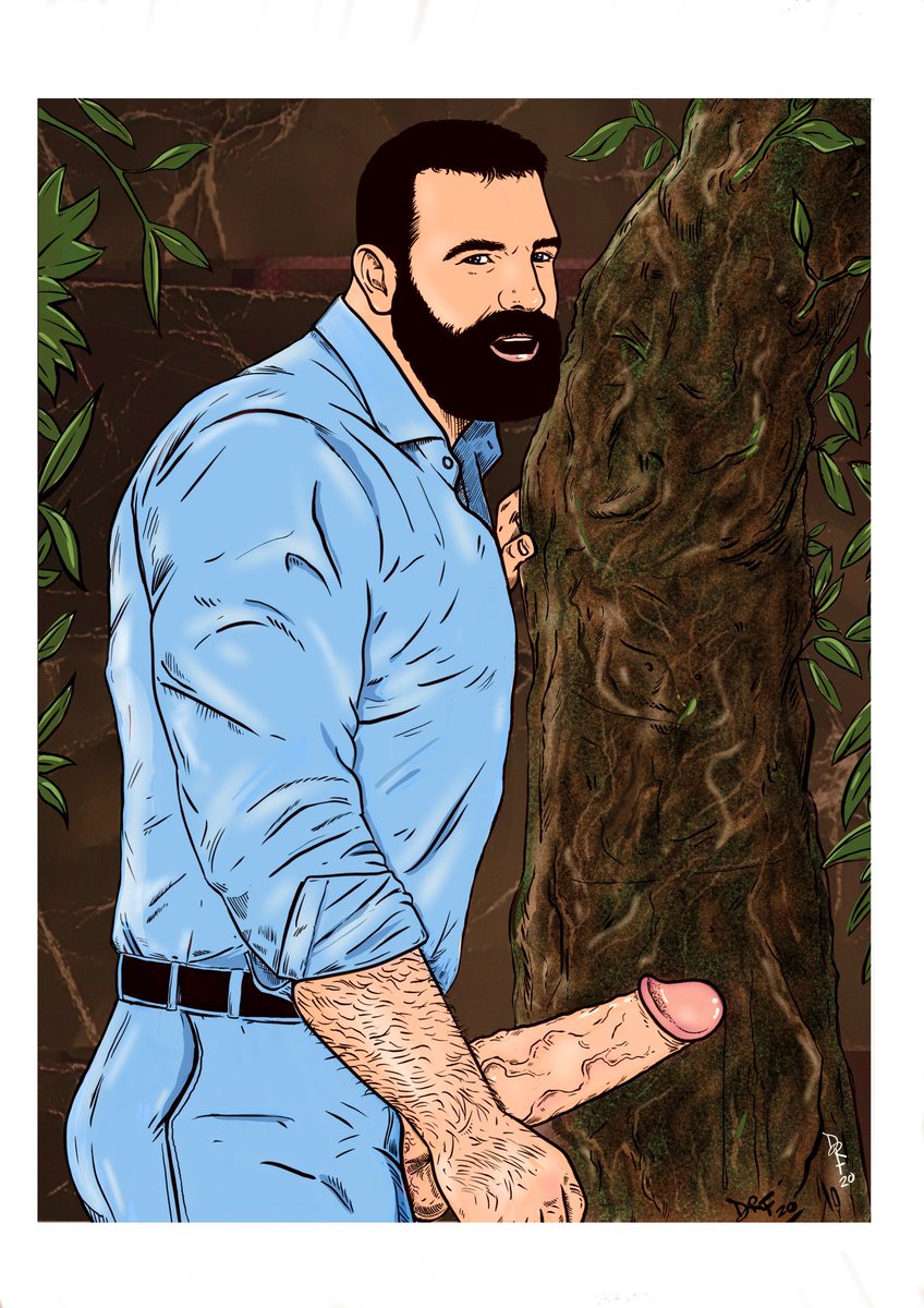 filthart's tweet photo. Who said you can’t see the Wood for the trees ? 
#homoerotic #drfilthart #daddybear #bearart https://t.co/ldq4SpWA6n