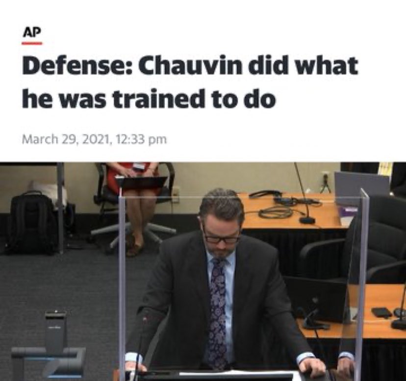 ScottHech's tweet photo. This “defense” of Chauvin is a powerful, and honest, indictment of policing itself. https://t.co/X6C66w0MoK