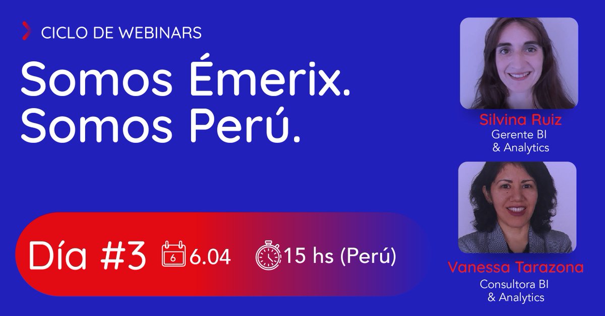 emerix_ok's tweet photo. El próximo 6 de El próximo 6 de abril es la última sesión de nuestro ciclo de Webinars “Somos Émerix, somos Perú” ¿Ya te inscribiste?

📆6 de Abril, 15hs (Perú)
📎 Puedes inscribirte aquí: https://t.co/4S3qOjaCCp https://t.co/eBQYs3iNZw