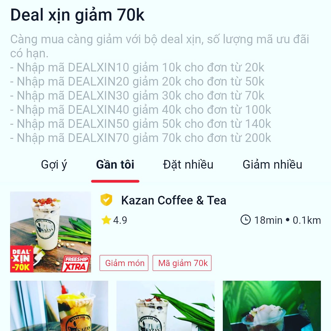 DangKazan's tweet photo. SIÊU HỜI 🥳🥳🥳
NAY Kazan Coffee and Tea đã ẵm cho mình bộ sưu tập DEALXIN với hàng loạt mã giảm giá CỰC SỐC ạ.
Đặt một món từ 20k là các bác có thể được giảm 10k luôn đó.Nhanh tay đặt món Đá me thạch Đào độc quyền chỉ có tại #Kazan thôi ạ.

#kazancoffeeand https://t.co/PPFGipHKn2
