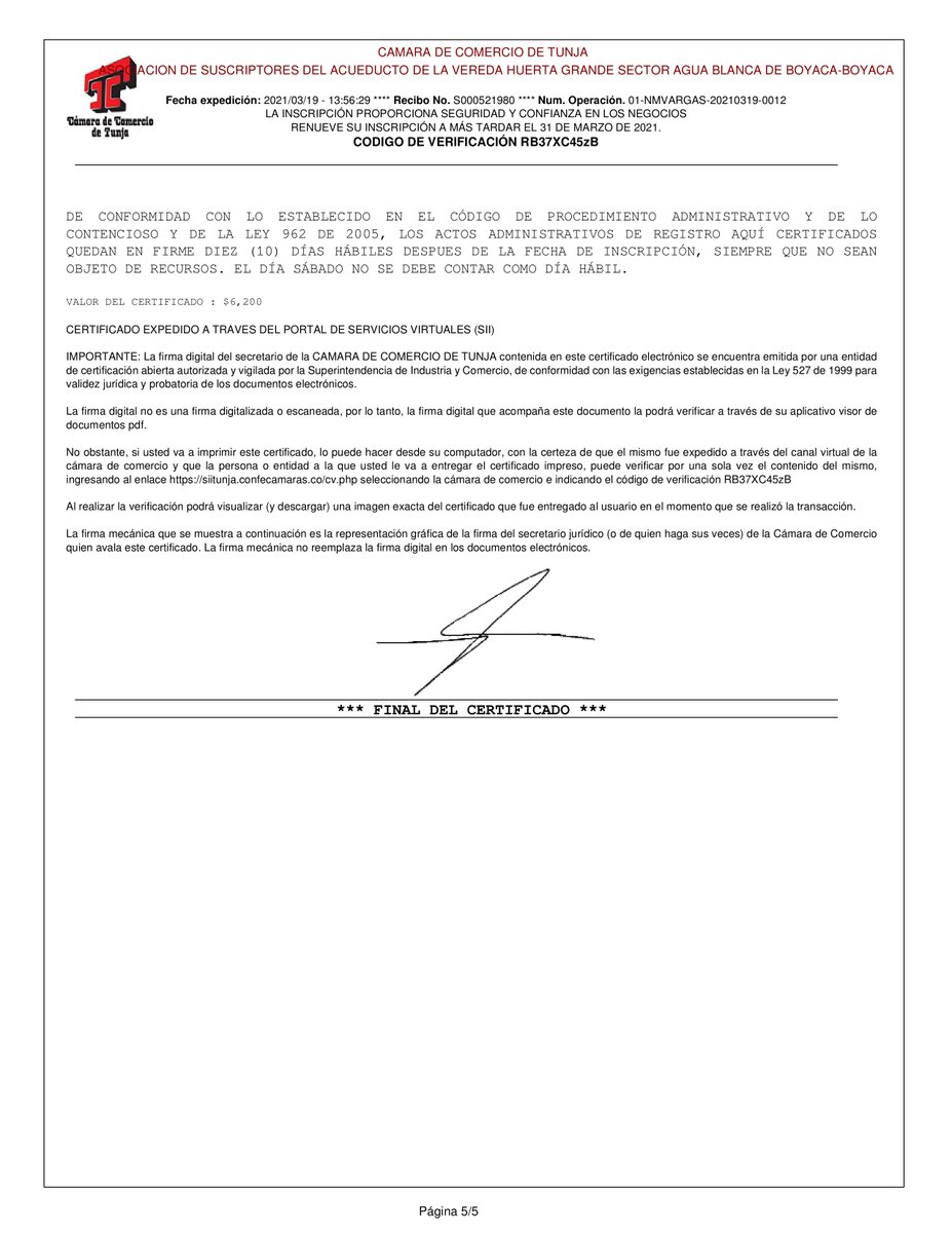 AcueductoB's tweet photo. Certificado de existencia y representación legal. https://t.co/LqFUogknui