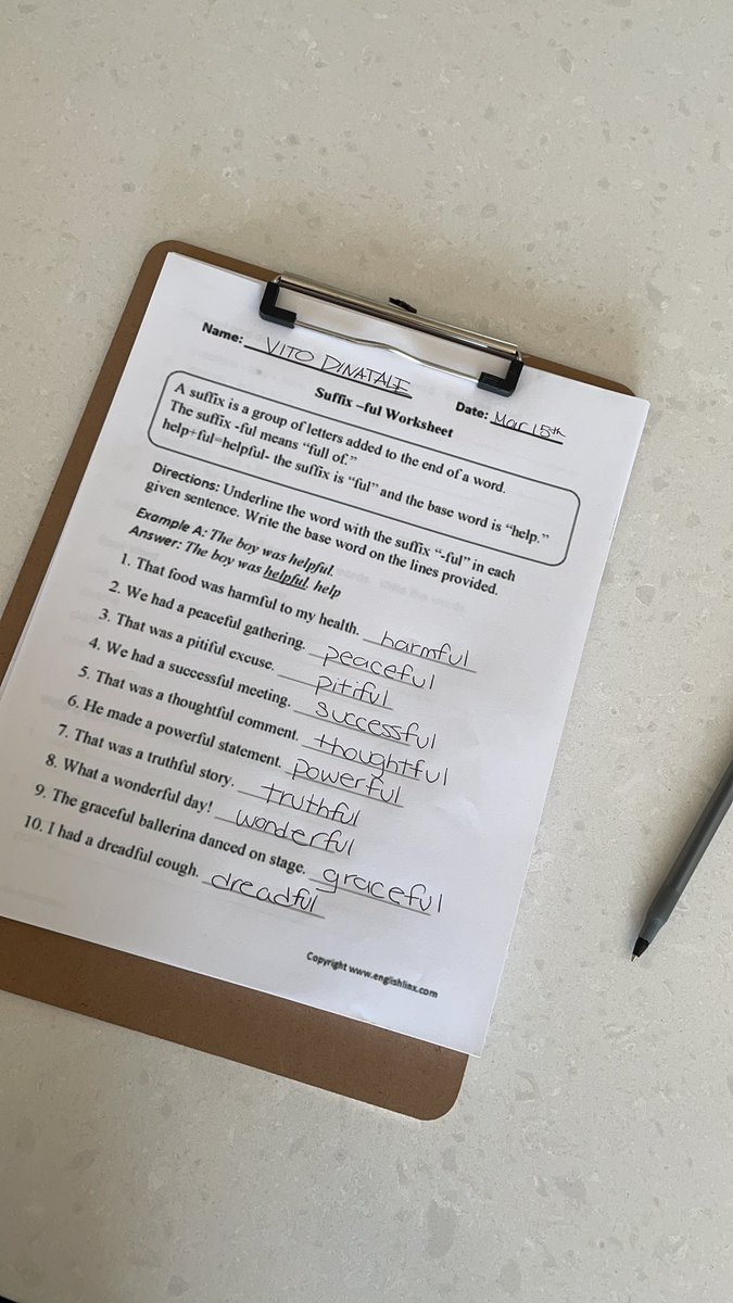 Natale991's tweet photo. In the second Week of March, my father and I worked on more Prefix worksheets as a final practice lesson. #YEPeducation #LetsTeachAdults https://t.co/nfo04hLfJO