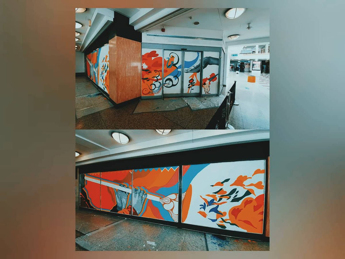 CDN_zine's tweet photo. 1 of 8 murals &amp; progress on the 3rd wall of my #mural Got talking to one of the mums of the @seeour7 guys yesterday which put a smile on both our faces #art #streetart  #wheatepasteart  #musiccity #music #cronx #croydon #london #Centrale #uk #aauk #arttrail @CR0streetArt https://t.co/zzACKIgxrK
