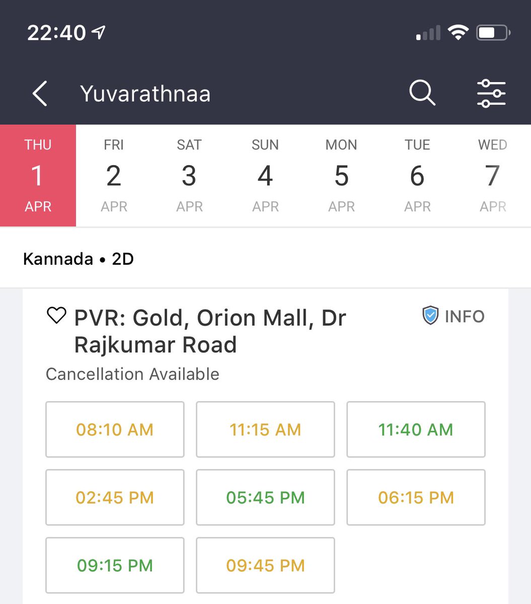 shivuaDDa's tweet photo. Setting THE RECORD Straight 💥⚡️
PVR - Orion Mall - DrRajkumar Road - Rajajinagara - 34 Shows On Day 1 Is The Highest For Any Movie To This Date 💪💪
#YuvarathnaaFeverBegins
#Yuvarathnaa @PuneethRajkumar @SanthoshAnand15 @Karthik1423 @KRG_Connects @NarenDon https://t.co/u4X4PX8oXU
