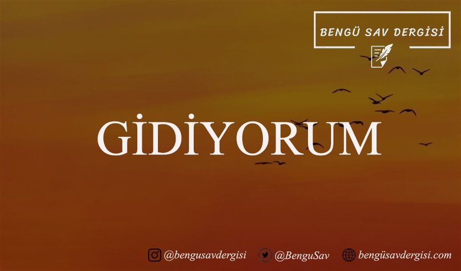bengüsavdergisi.com/gidiyorum/

#bengüsavdergisi #şiir