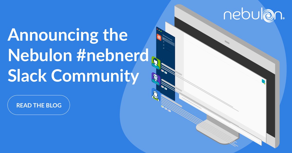NebulonInc's tweet photo. Got #Slack? Come join the conversation with Nebulon on our new #nebnerd Community Slack! 🎉 👥 https://t.co/gYD9qjz7Eg

Signing up is easy:

1. Head over to https://t.co/qXBep0cHE7
2. Enter your business email address (no marketing from us, we promise!) https://t.co/mplHIZvx9s