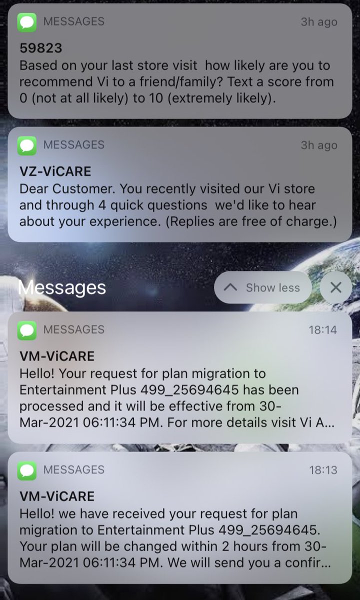 sands9984's tweet photo. .@ViCustomerCare Second time my plan has been changed without my consent. I did not visit your store, call you or use your app. Still my plan been changed from 399/- to 499/-without me asking for it...why? Fix this! https://t.co/yz24jSMFYl