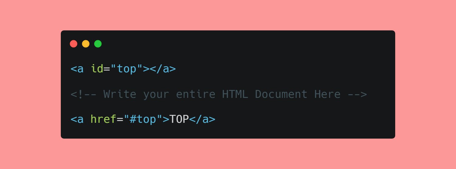 Pratham Sometimes Html Is Enough Create Back To Top Button Using Html Only T Co Ch5dgjuzxm Twitter