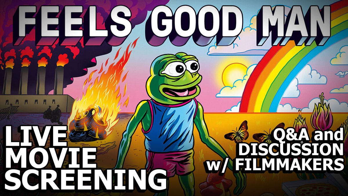 We are LIVE STREAMING A MOVIE on Saturday at 6pm Pacific. Join us to watch the Feels Good Man Documentary, then chat with the Filmmakers after the screening! 

Here's the link to set a reminder and leave a like! 
youtube.com/watch?v=r0Wiru…